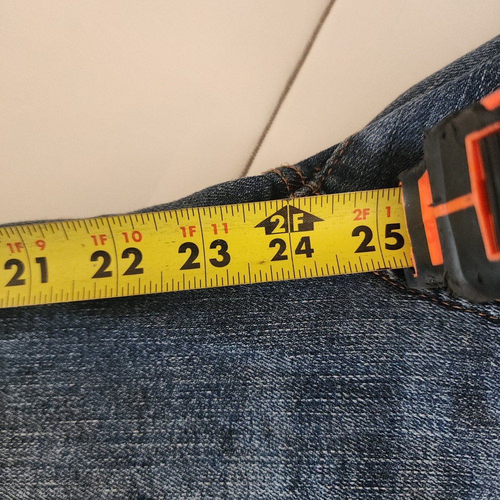 D26 Judy Blue Wide Leg Cropped Jeans Medium Wash Raw Hem 13/24 High Rise - Picture 8 of 12